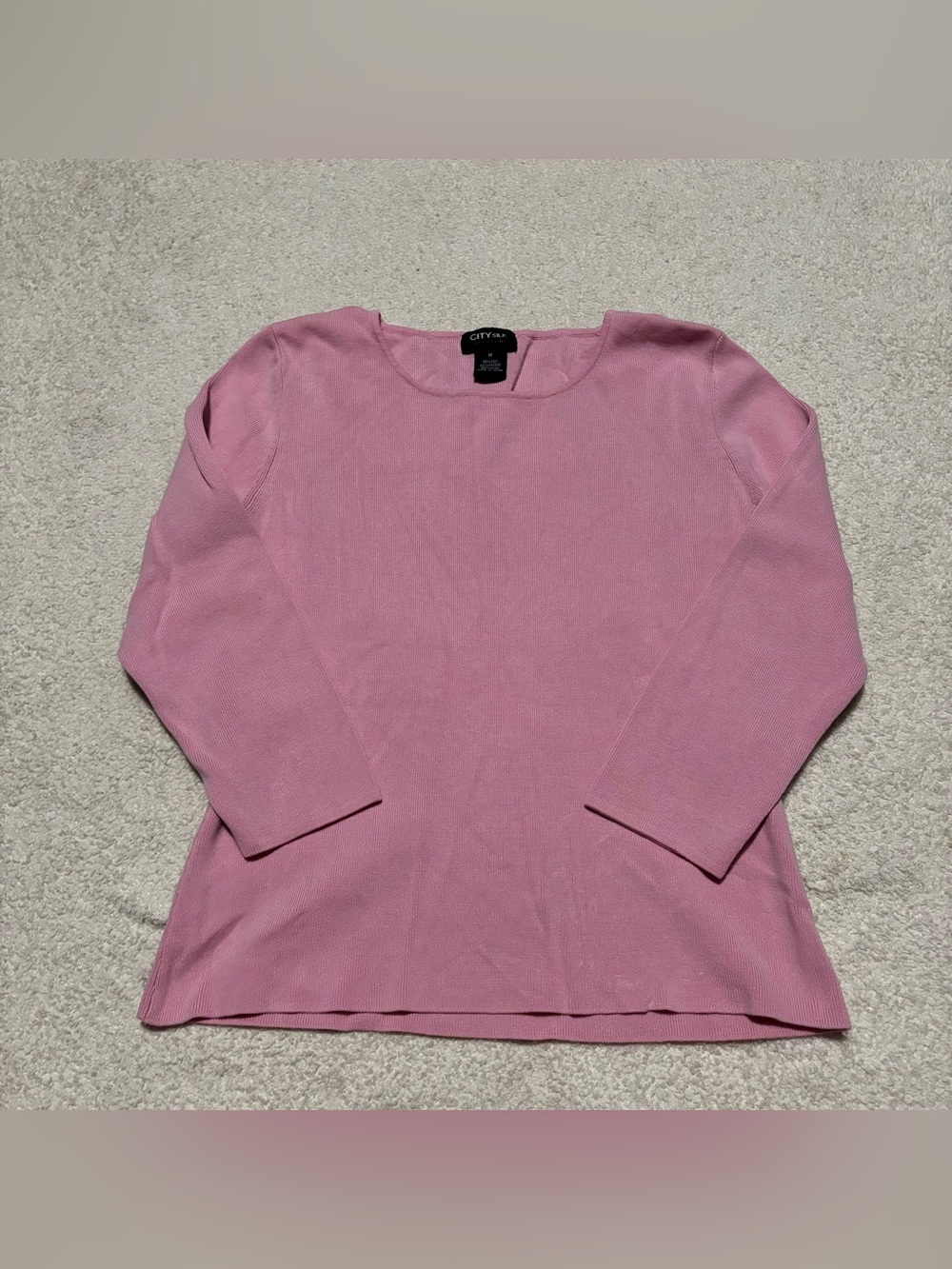 Vintage City silk 3/4 sleeve top size medium